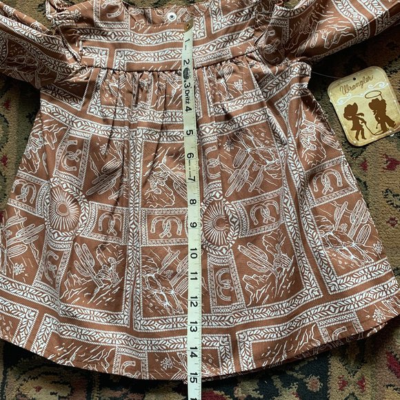 Wrangler Infant Girls' Western Retro Print Cotton Dress; 12 mos. - Picture 4 of 6